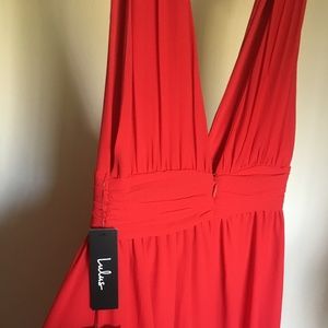 heavenly hues red maxi dress
